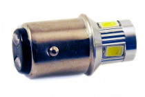 LED лампа (2шт) P21/5W(BA15D-1157) 6SMD(5630) Lens White - 1